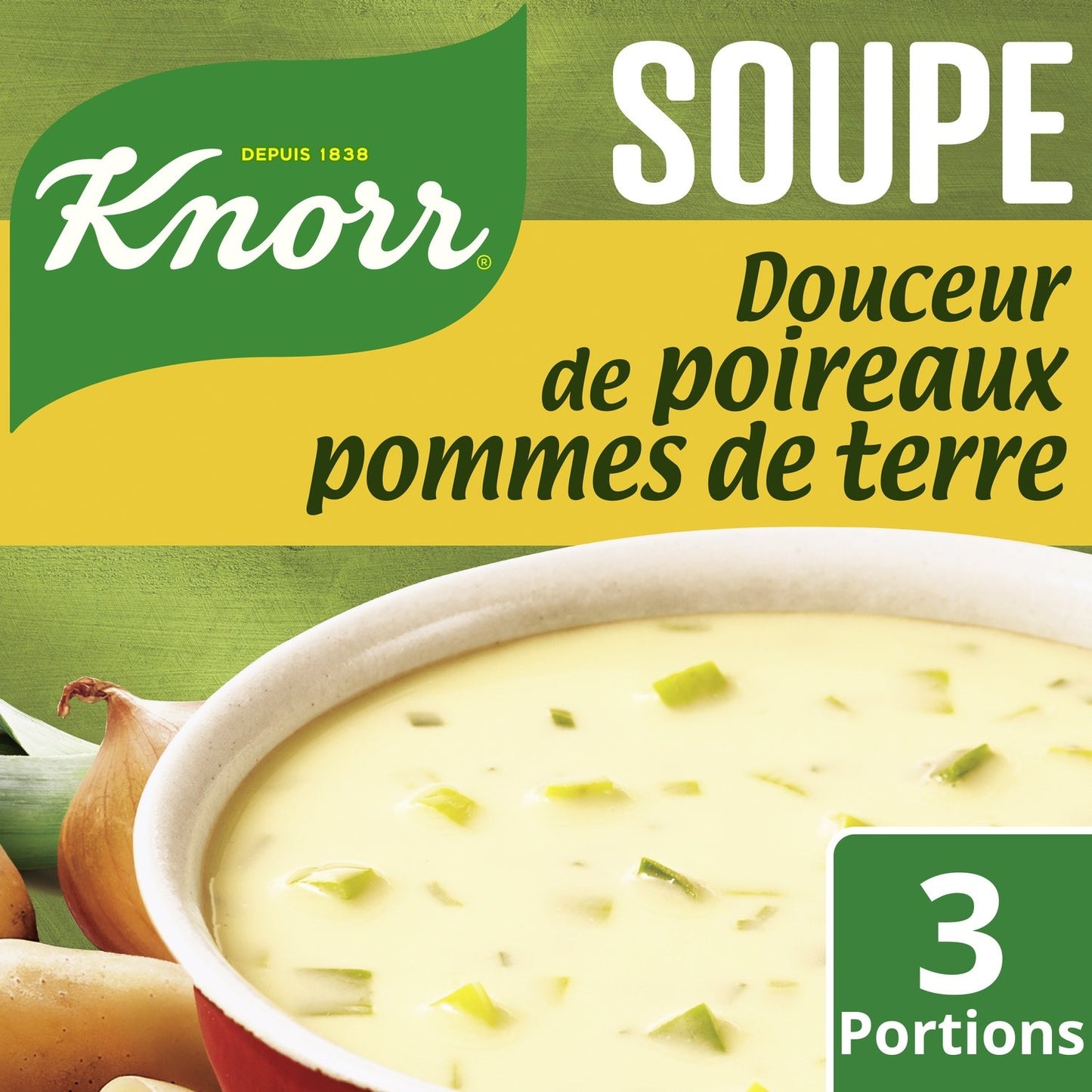 Soupe Déshydratée Poireaux Pommes de Terre Oignon KNORR le sachet de 80 g