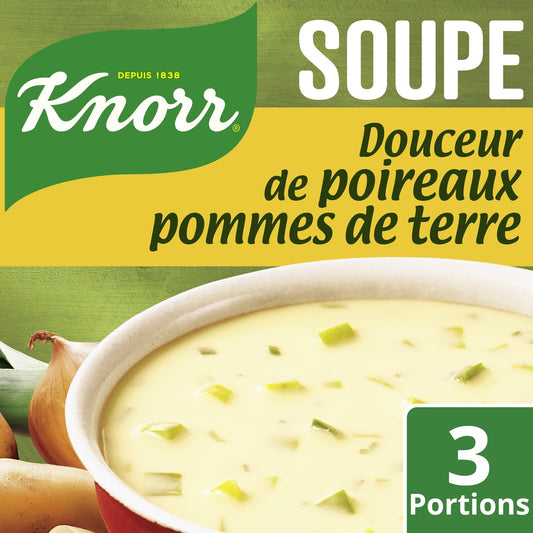 Soupe Déshydratée Poireaux Pommes de Terre Oignon KNORR le sachet de 80 g
