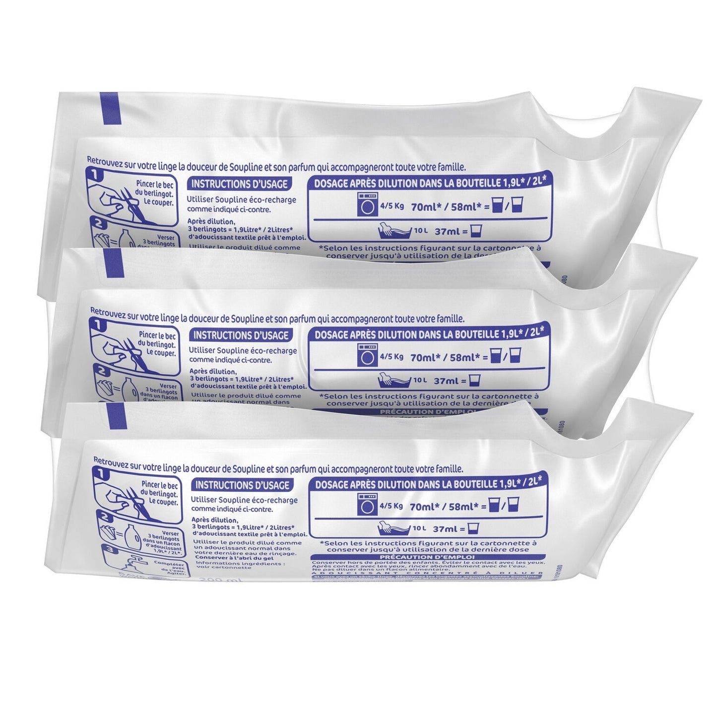 Adoucissant à Diluer Éco Recharges Hypoallergénique SOUPLINE