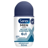 Déodorant Bille Homme Anti-Transpirant Dermo Active Control SANEX le roll-on