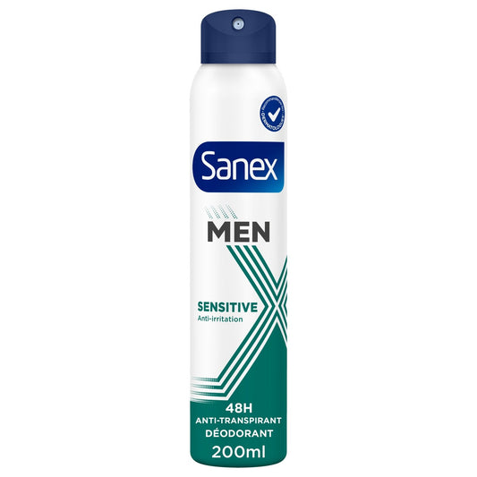 Déodorant Spray Homme Dermo Sensitive Hypoallergénique 0% Alcool SANEX MEN le spray