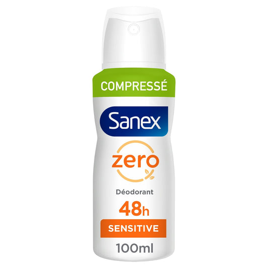 Déodorant Spray Compressé Peaux Sensibles 0% Alcool SANEX le spray