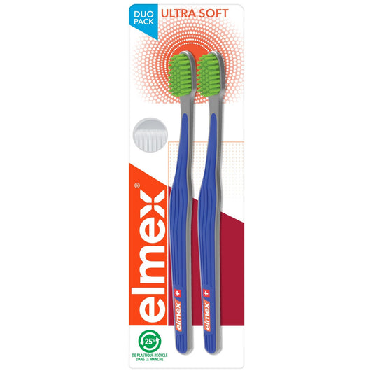 Brosse à Dents Ultra Souple ELMEX le lot de 2 brosses à dents