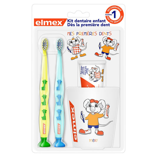 Brosse à Dents Souple Enfant ELMEX le kit