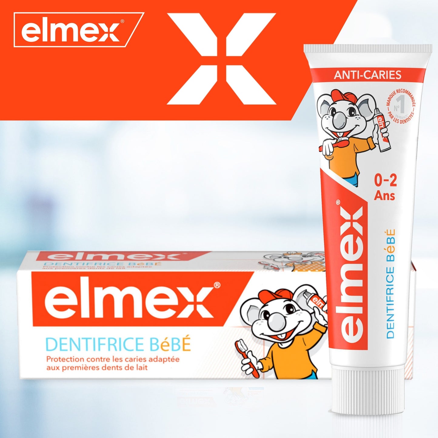 Dentifrice Bébé 0-2 ans Anti-caries Protection Email ELMEX 