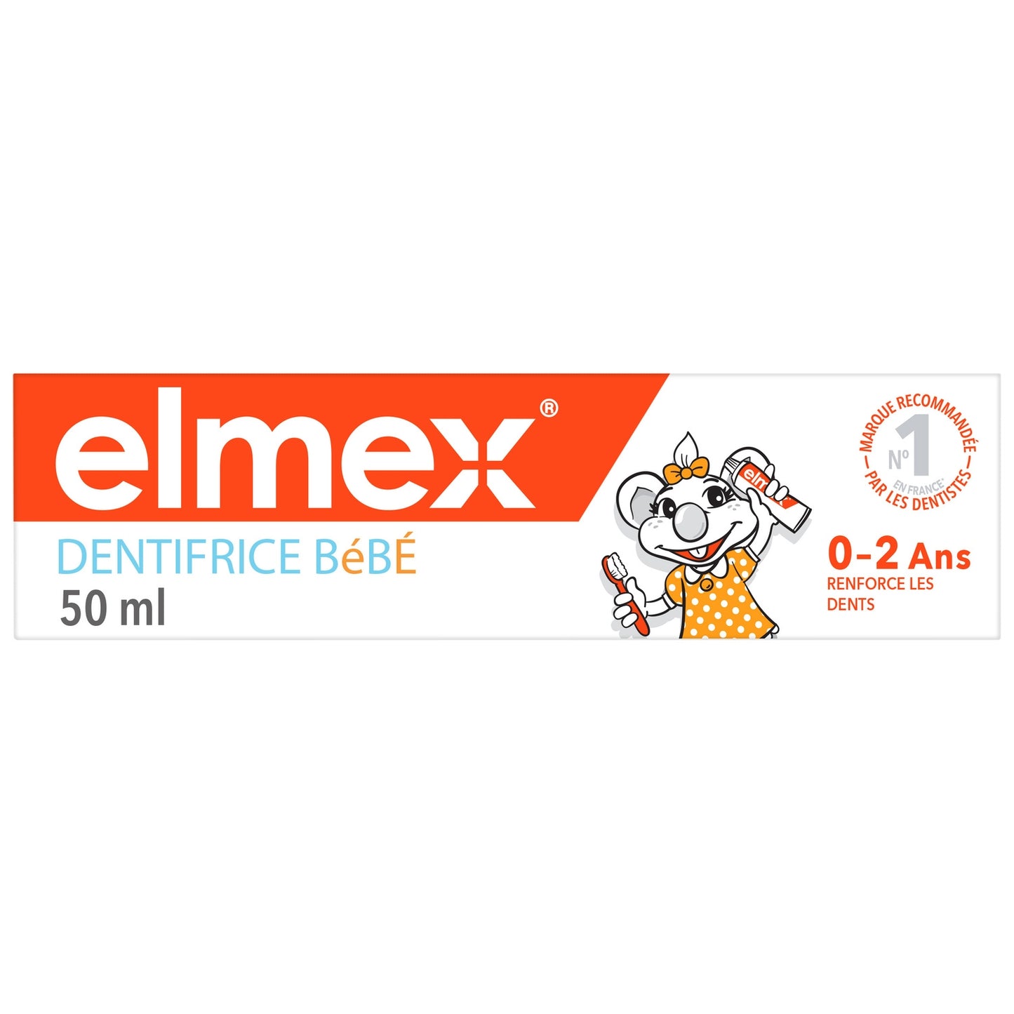 Dentifrice Bébé 0-2 ans Anti-caries Protection Email ELMEX 