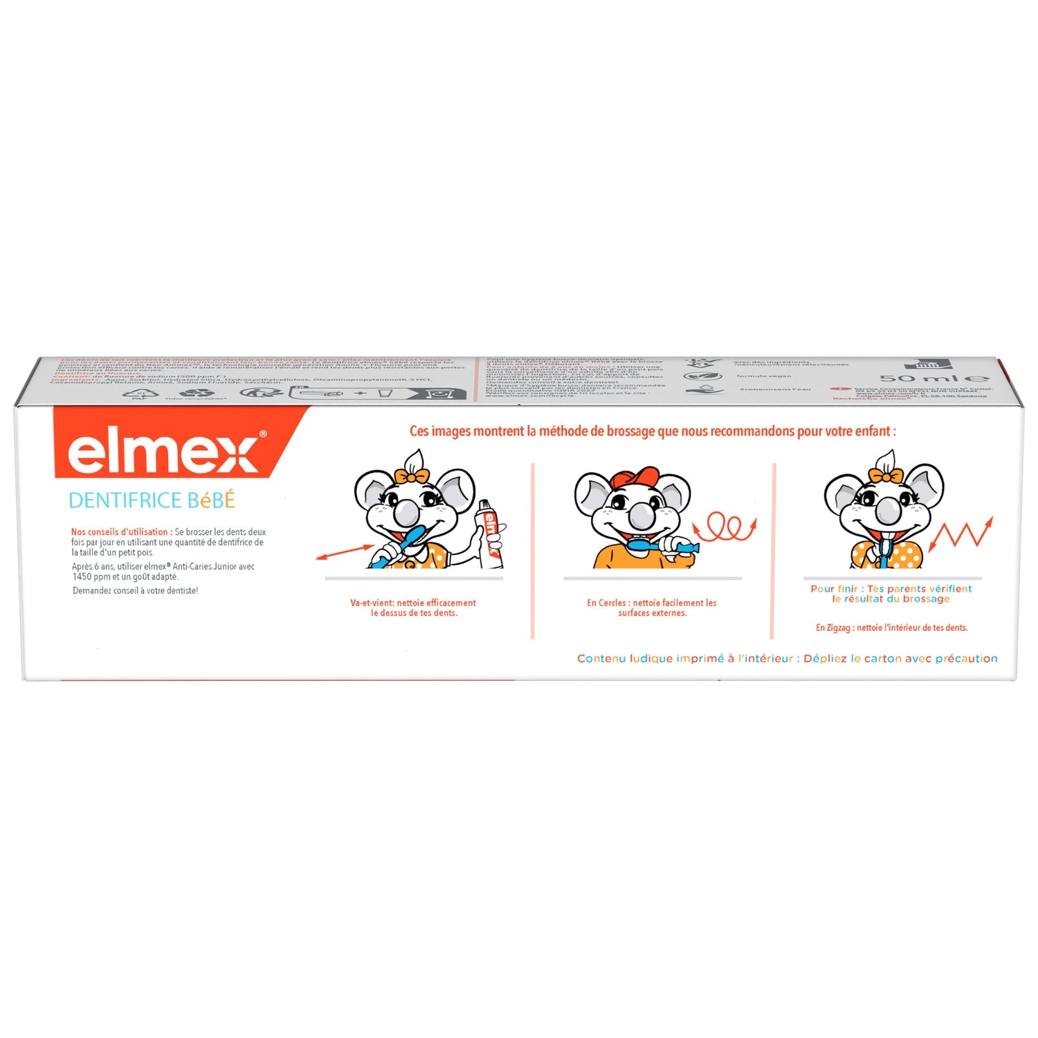 Dentifrice Bébé 0-2 ans Anti-caries Protection Email ELMEX 