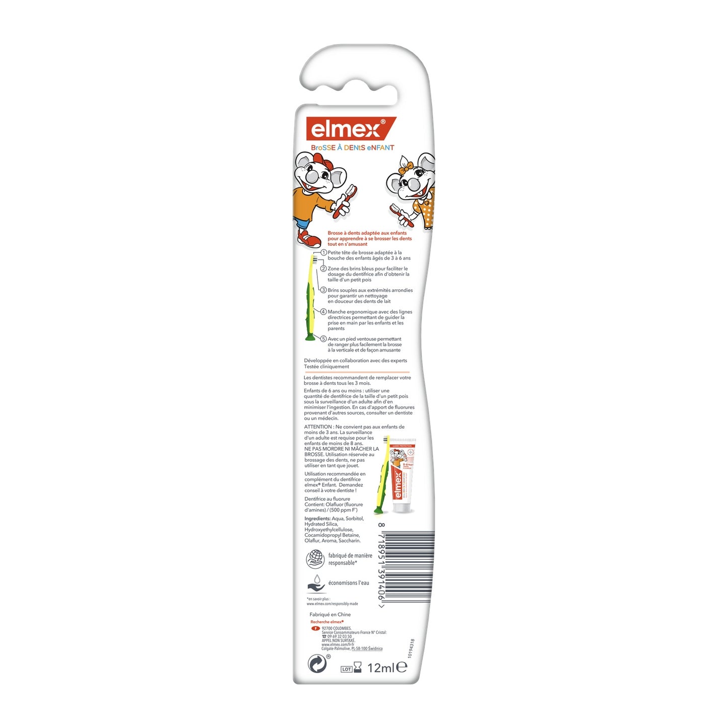 ELMEX Soft Toothbrush for Children 3-6 Years Anti-Cavity