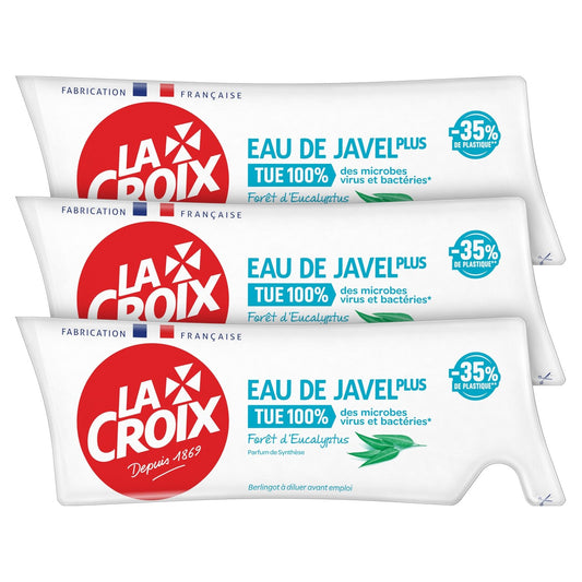 Eau de Javel Eucalyptus LA CROIX les 3 berlingots de 250 ml