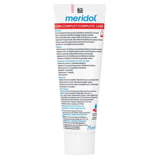 Dentifrice Soin Complet Gencives et Dents Sensibles Action Anti-plaque MERIDOL 