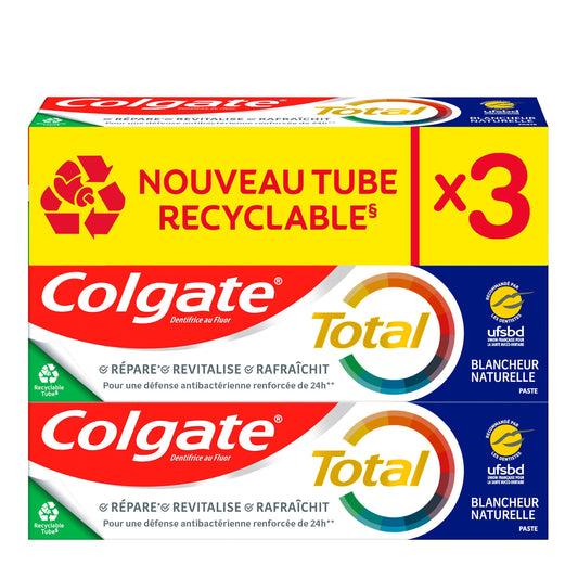 Dentifrice Blancheur Éclatante Répare Revitalise et Rafraîchit Total COLGATE
