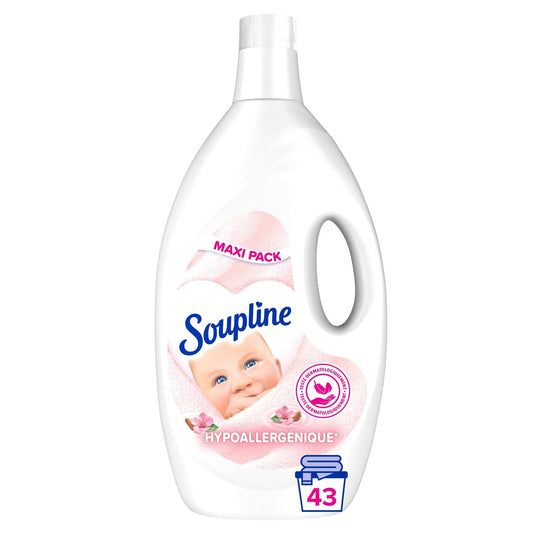 Adoucissant Bébé Hypoallergénique Lait d'Amande Douce SOUPLINE le bidon de 2,85L
