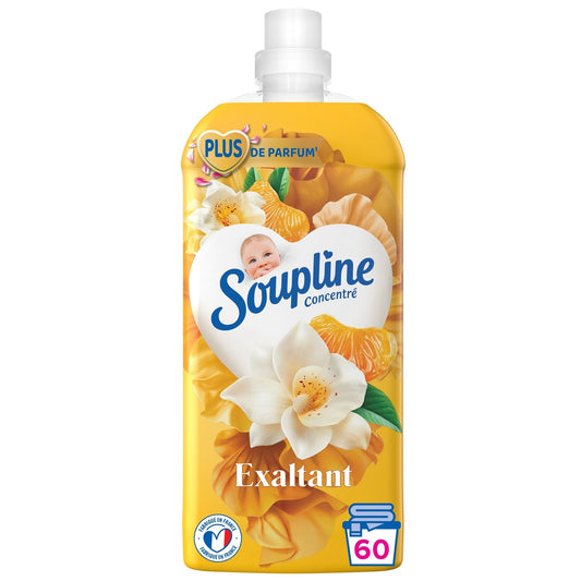 Adoucissant Concentré Mandarine Vanille SOUPLINE le bidon de 1,28L