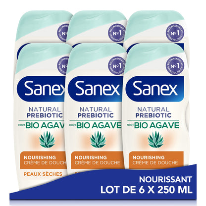Regenerating Shower Cream with Agave Organic Natural Prebiotic SANEX