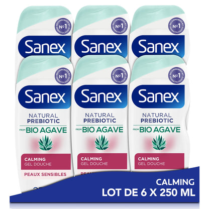 SANEX Organic Natural Prebiotic Soothing Shower Cream with Agave