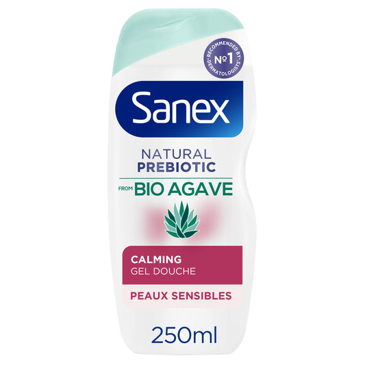 SANEX Organic Natural Prebiotic Soothing Shower Cream with Agave