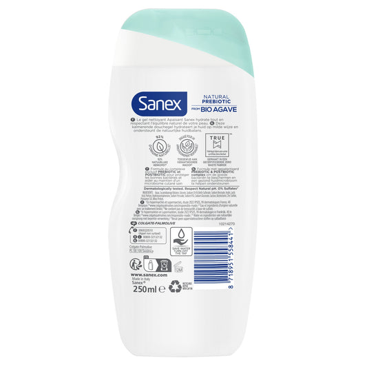 SANEX Organic Natural Prebiotic Soothing Shower Cream with Agave