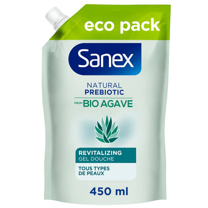 Shower Gel Refill Revitalizing All Skin Types Agave Bio Natural Prebiotic SANEX