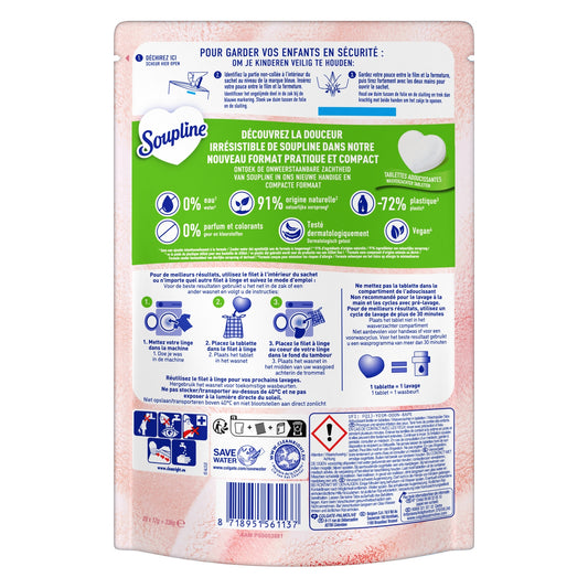 Weichspülertabletten Hypoallergene Herzen SOUPLINE