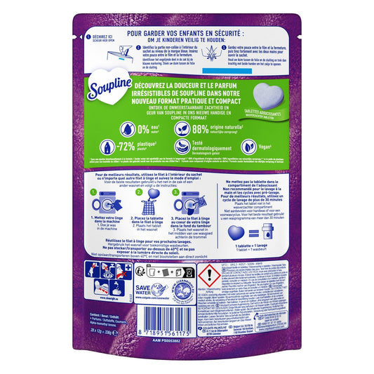 SOUPLINE Lavendelfelder Weichspülertabletten