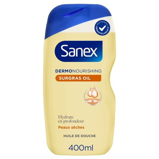 Huile de Douche Hydratant Peaux Sèches Surgras SANEX le flacon de 400mL