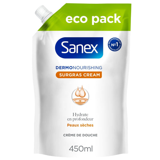 Crème Douche Hydratant Peaux Sèches Surgras SANEX la recharge de 450mL