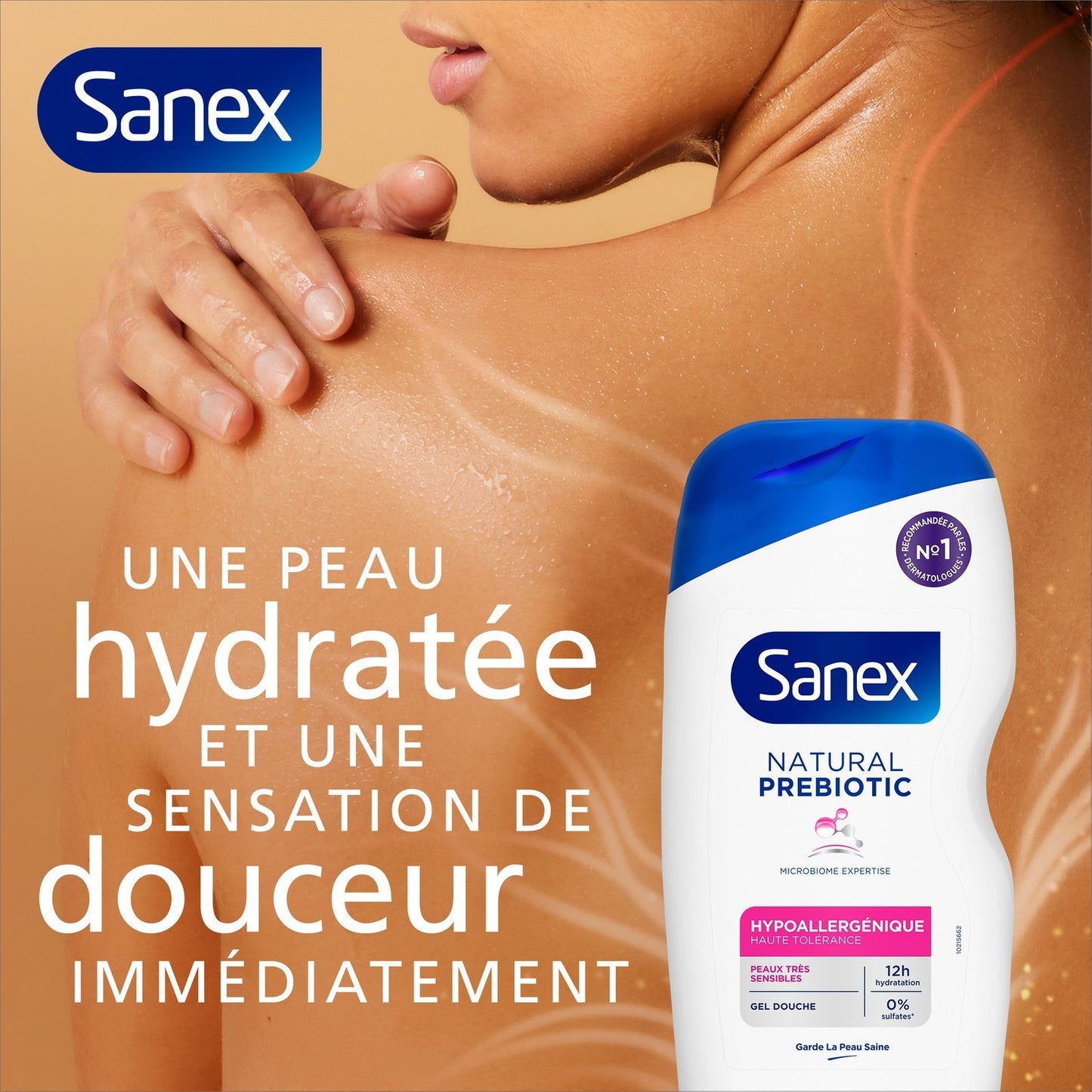 Gel Douche Hypoallergénique Peaux Très Sensibles Natural Prebiotic SANEX