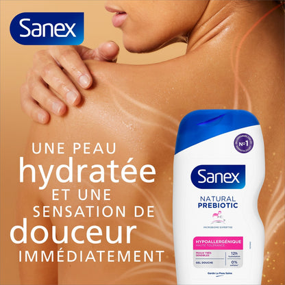 Gel Douche Hypoallergénique Peaux Très Sensibles Natural Prebiotic SANEX