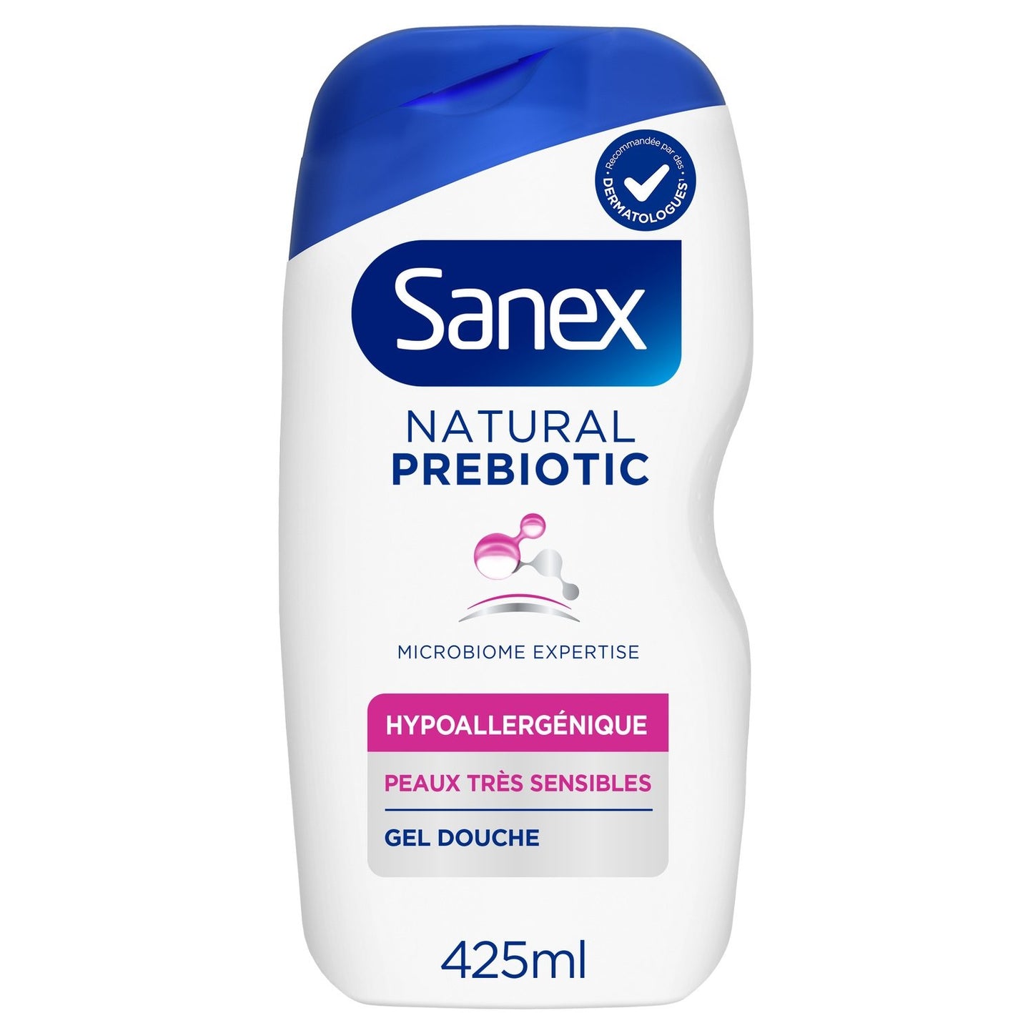 Gel Douche Hypoallergénique Peaux Très Sensibles Natural Prebiotic SANEX