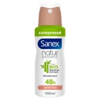 Déodorant Spray Compressé Peaux Sensibles Bambou Bio SANEX le spray