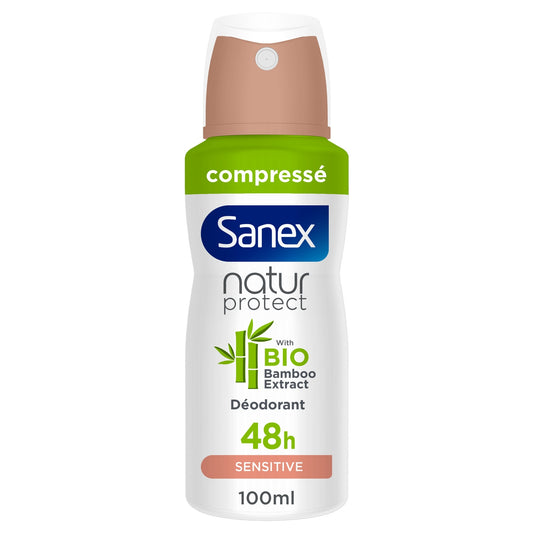 SANEX Organic Bamboo Compressed Deodorant Spray for Sensitive Skin