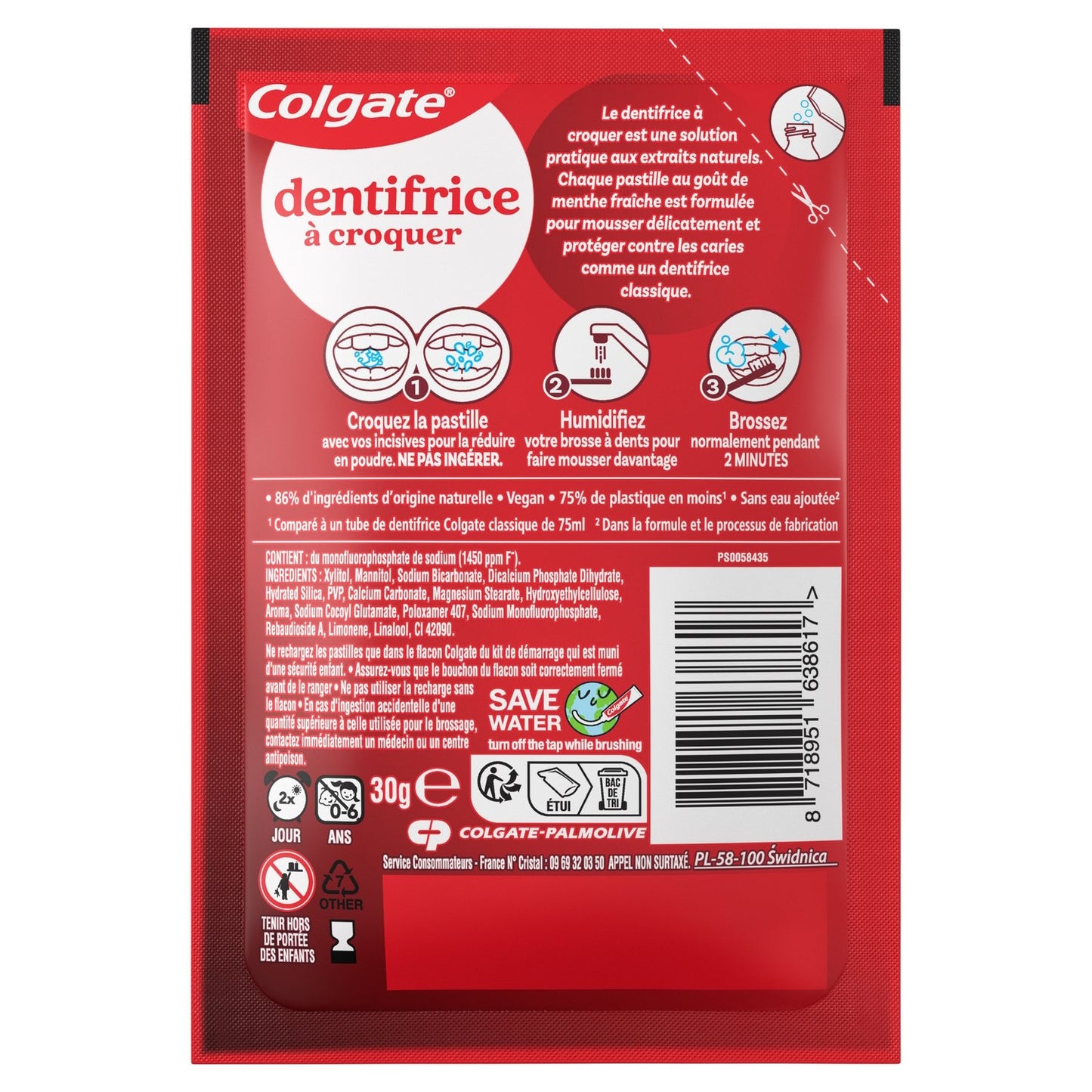 Recharge Dentifrice A Croquer Menthe Fraîche COLGATE