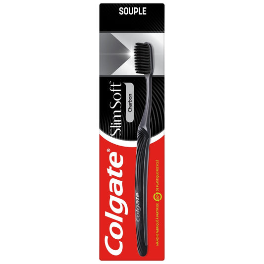 Brosse à Dents Souple Charbon, Poils Slim Soft COLGATE la brosse à dents