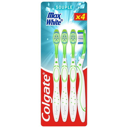 Brosse à Dents Souple Max White COLGATE le lot de 4 brosses à dents
