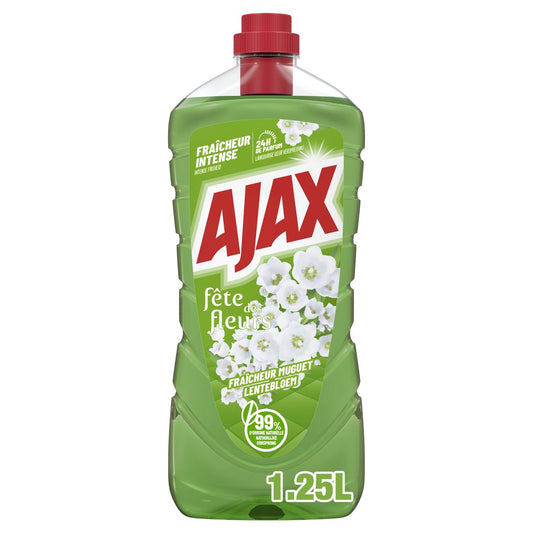 Nettoyant Ménager Multi-Usages Parfum Muguet AJAX le bidon de 1.25L