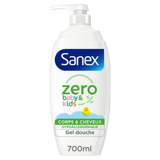 Gel Douche Enfant Corps et Cheveux Hypoallergénique SANEX le flacon de 700mL