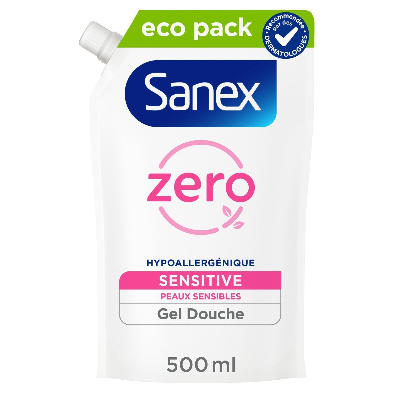 Gel Douche Peaux Sensibles Hypoallergénique SANEX la recharge de 500mL