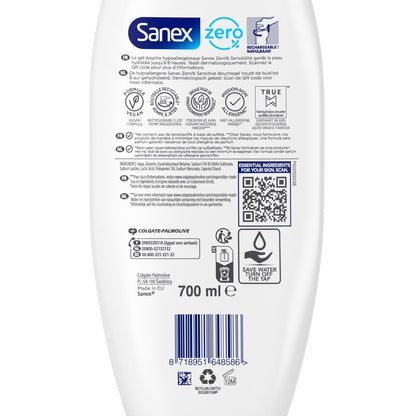 Gel Douche Peaux Sensibles Hypoallergénique SANEX