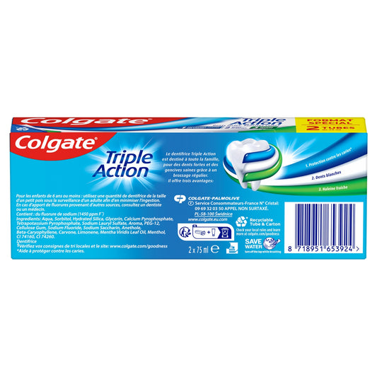 Dentifrice Triple Action Fraîcheur COLGATE