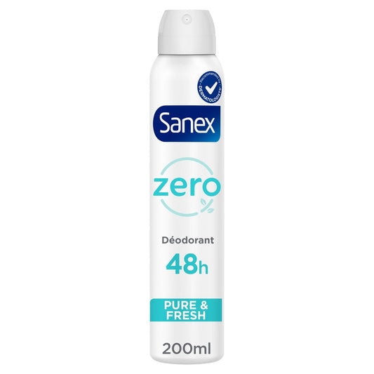 Déodorant Spray Zéro % Pure Fresh 48h SANEX le flacon de 200mL