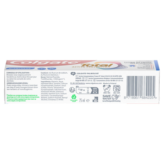 Dentifrice Total Active Prévention Blancheur COLGATE