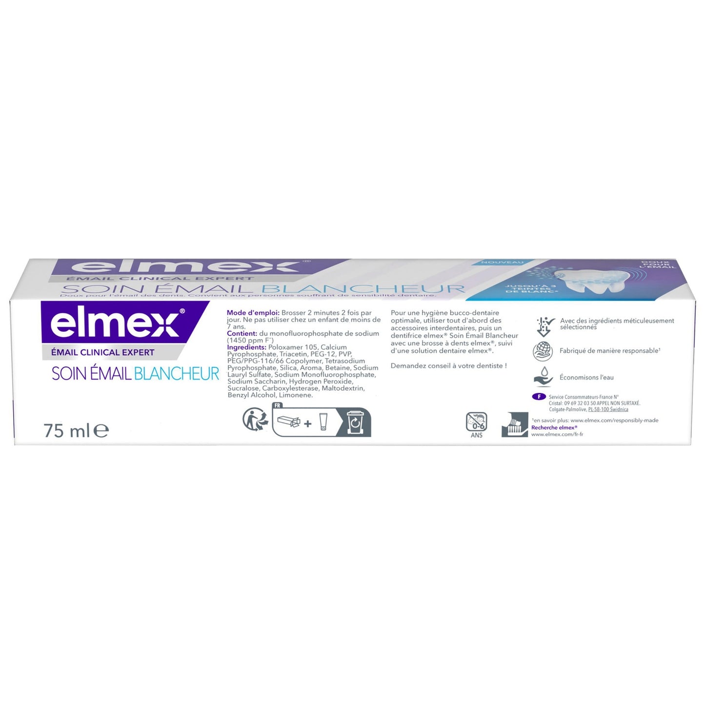 Dentifrice Email Clinical Expert Soin Email Blancheur ELMEX