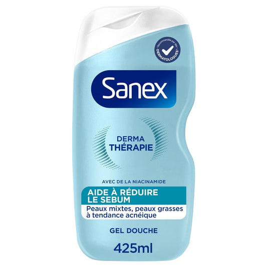 Derma Therapy Shower Gel for Combination and Oily Skin with Acne Prone Sebum Reduction SANEX