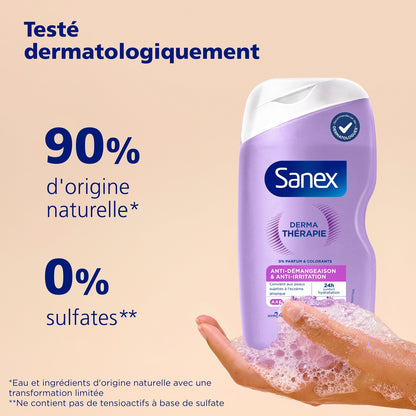 Huile de Douche Derma Thérapie Anti-Démangeaison Anti-Irritations Peaux Atopiques SANEX