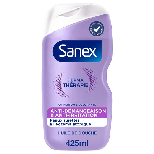 Huile de Douche Derma Thérapie Anti-Démangeaison Anti-Irritations Peaux Atopiques SANEX le flacon de 425mL