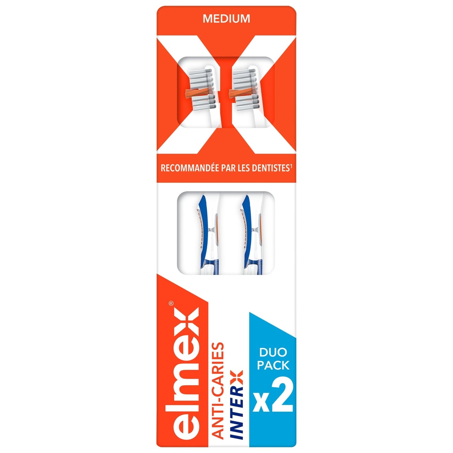 Brosse à dents Medium Anti-caries InterX ELMEX 