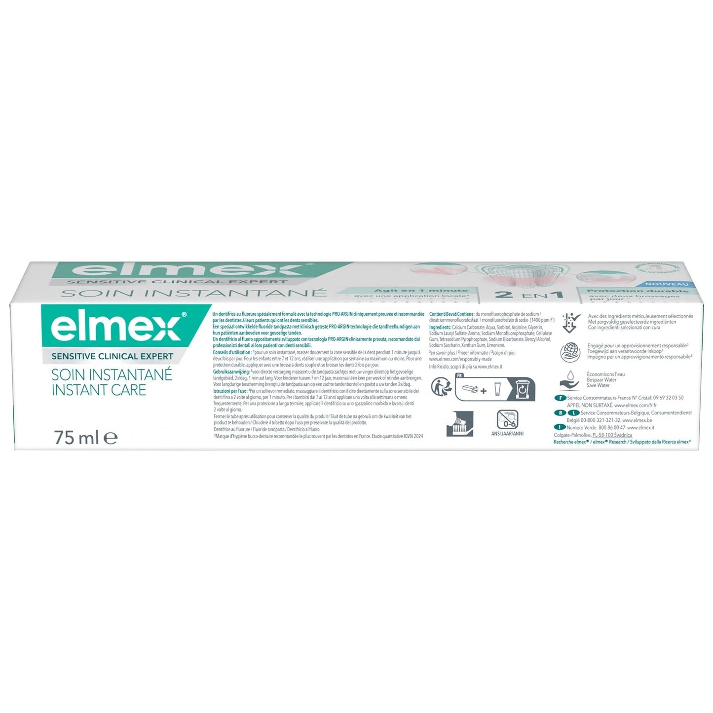 Dentifrice Sensitive Clinical Expert  Soin Instantané ELMEX