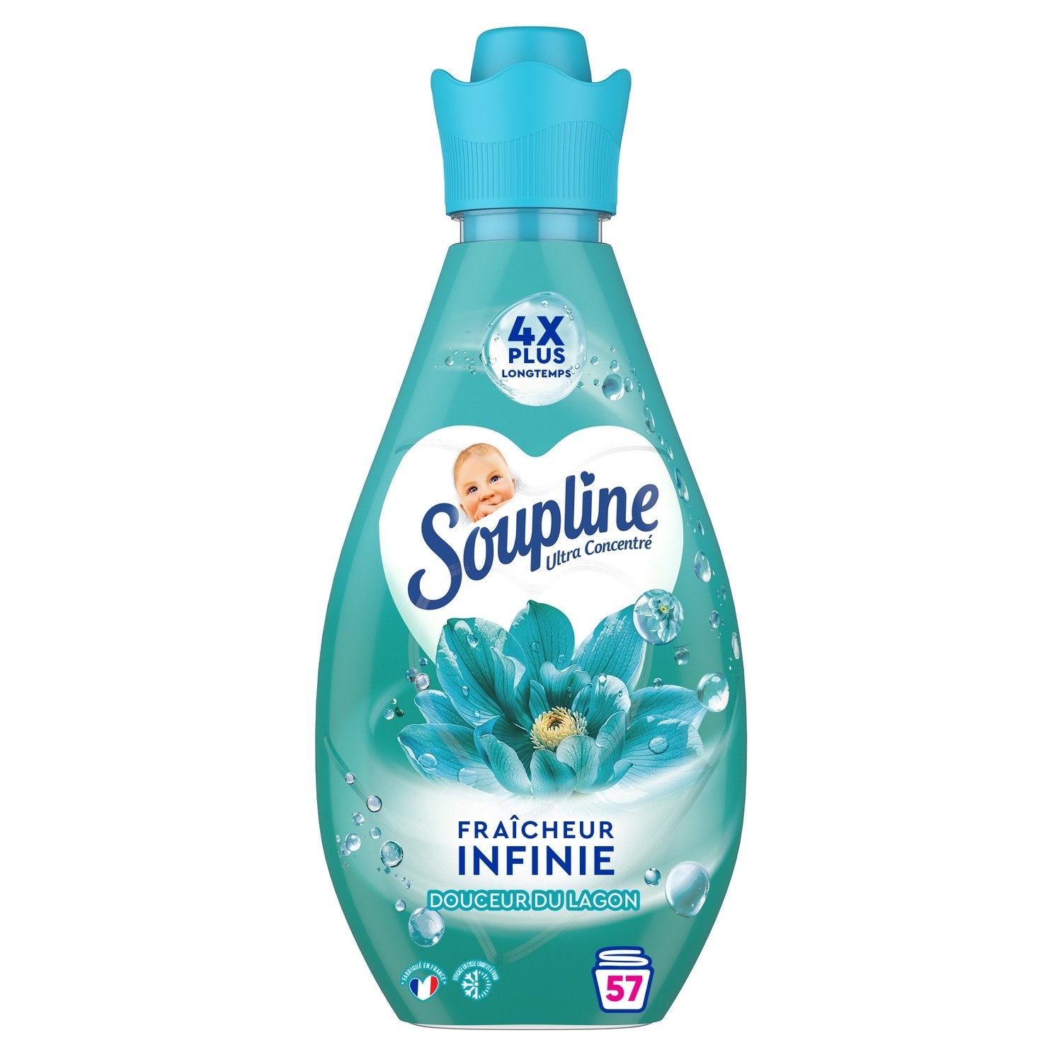Adoucissant Ultra Fraîcheur Infinie Lagon SOUPLINE le bidon de 800mL