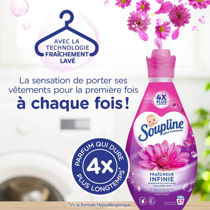 Adoucissant Concentré Ultra Fraîcheur Rosée SOUPLINE