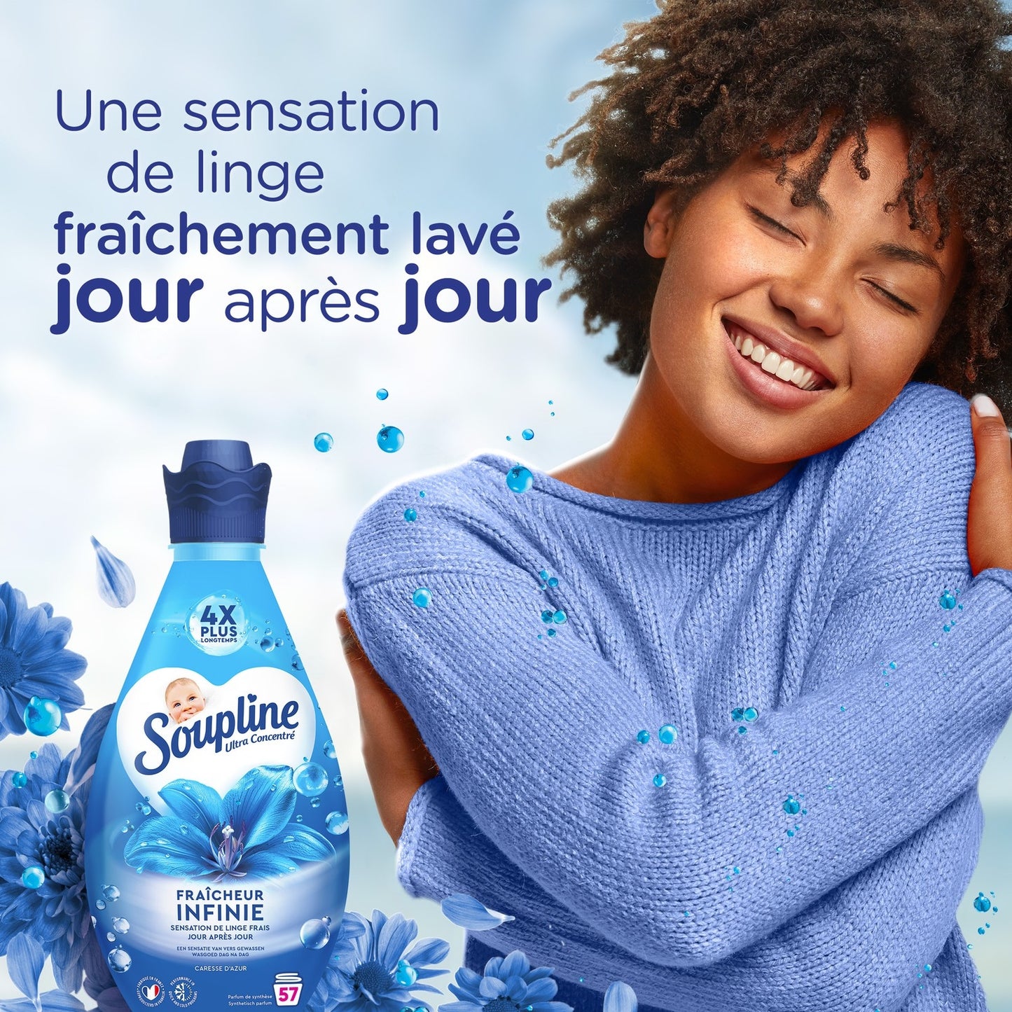 Adoucissant Ultra Concentré Fraîcheur Infinie Azur SOUPLINE 
